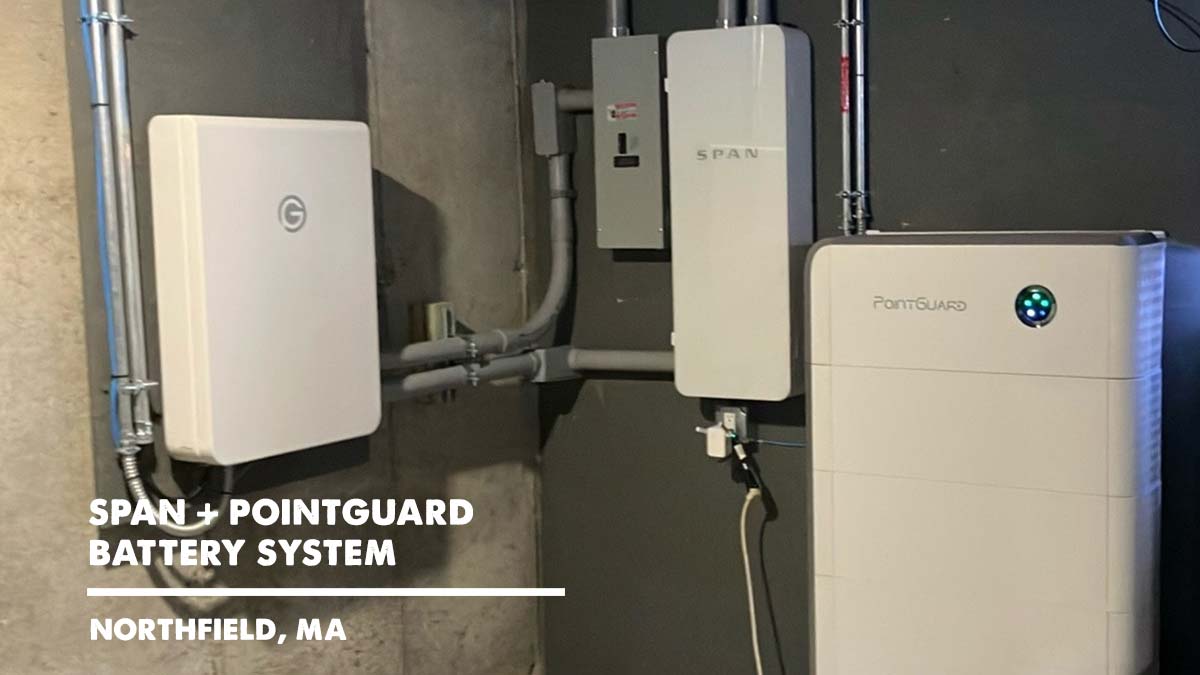 Span + Pointguard battery system installed in Northfield, MA