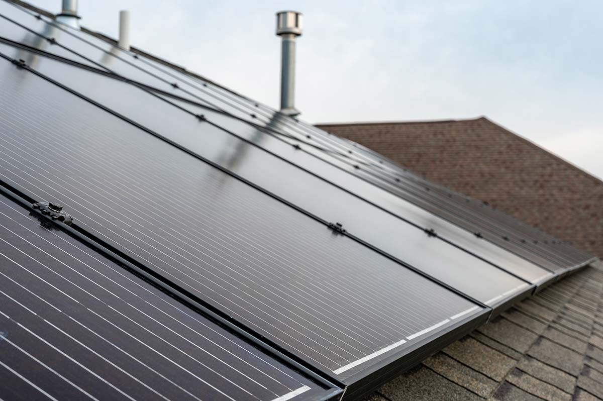 Residential solar installation in Northfield MA on rooftop system for home energy efficiency